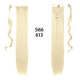 Шиньйон блонд прямий хвіст на липучці, фото 2