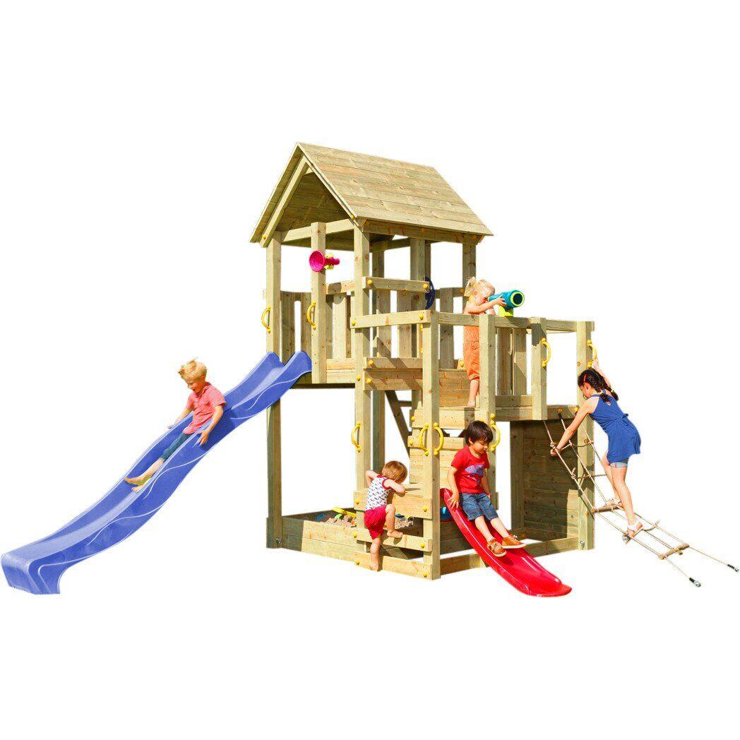 Дитячий майданчик лазалка з вежею та гіркою для приватного будинку PENTHOUSE