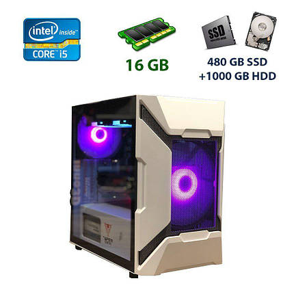 1Stplayer D3-A0G7-MAX-WH RGB FAN Tower / Intel Core i5-10400F (6 (12) ядер по 2.9 - 4.3 GHz) / 16 GB DDR4 /, фото 1