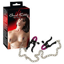 Стильные зажимы для сосков БДСМ для ролевых игр на цепочке Silicone Nipple Clamps Orion all Оригинал, фото 2