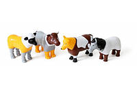 Lb Пазл 3D Popular Playthings Mix or Match детский Магнитные животные, корова, лошадь, овца, собака M17-223454
