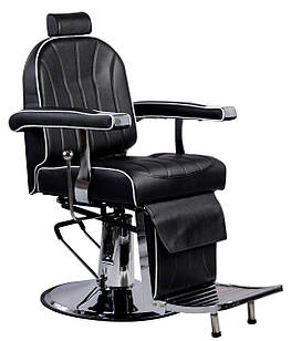 Перукарський стілець барбершопера з еко шкіри Calissimo чорне PRIM