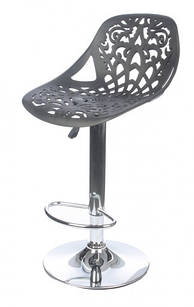 Пластиковий барний стілець з пневматичної регулюванням висоти сидіння N7 чорний