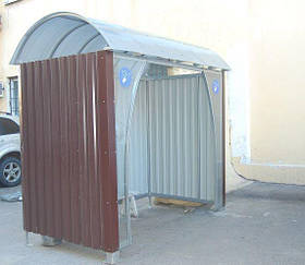 Павільйон 3-стінний зі світловим дахом для куріння на відкритому повітрі/місце для куріння / альтанка для куріння