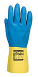 Латексна рукавиця з подвійною обробкою Portwest A801 Жовтий/Синій, L, фото 3