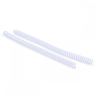 Спираль пластиковая А4 8 мм (4:1) белая, 100 штук