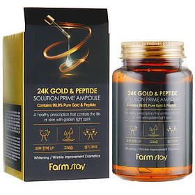 Ампульна сироватка для обличчя з золотом і пептидами Farmstay 24k Gold & Peptide Solution Prime Ampoule 250 мл