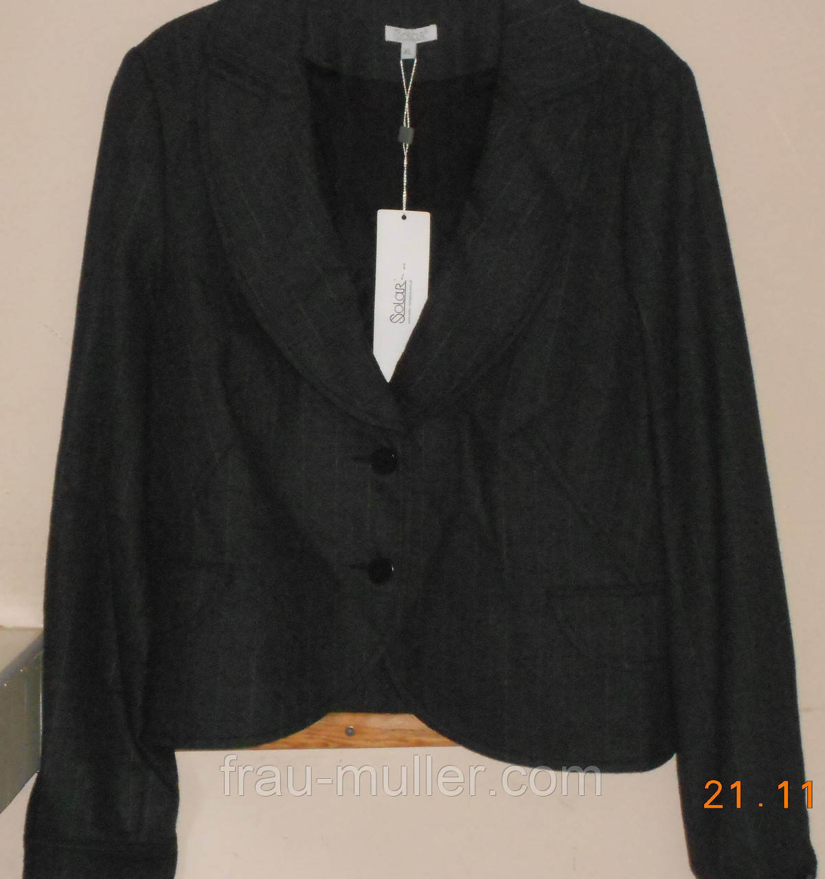 Костюм жіночій брючний графіт 100%  вовна Solar, фото 1