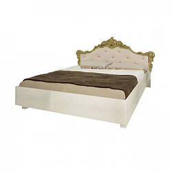 Ліжко двоспальне з м'яким узголів'ям і без підйомного механізму Брістоль MiroMark