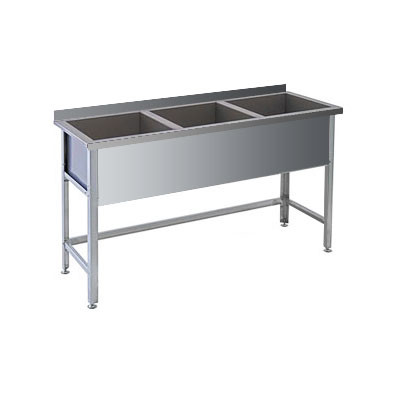 Мийка виробнича 1800x600x(h)850 мм нержавіюча сталь, фото 1