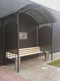 Вуличний навіс декоративний пристінний для куріння на відкритому повітрі