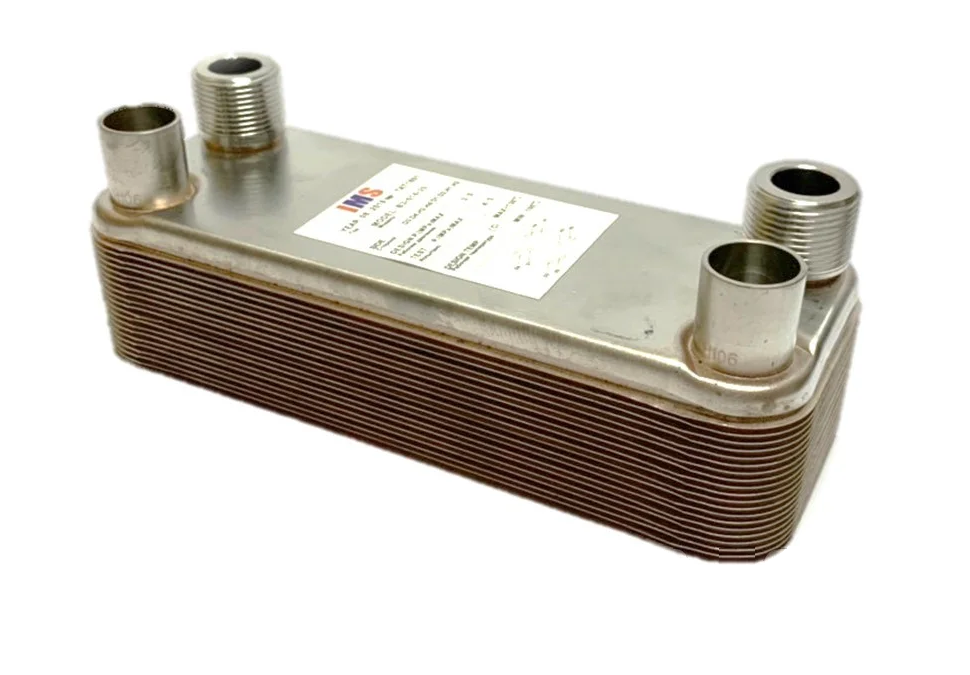 Теплообмінник IMS B3-014-20, (3/4" / 22ммм) (20-30kW) пластинчастий паяний (під фреон до 45бар)