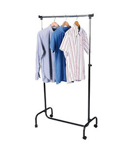 Стійка вішалка для одягу одинарна (CH-4001-CR-BK)