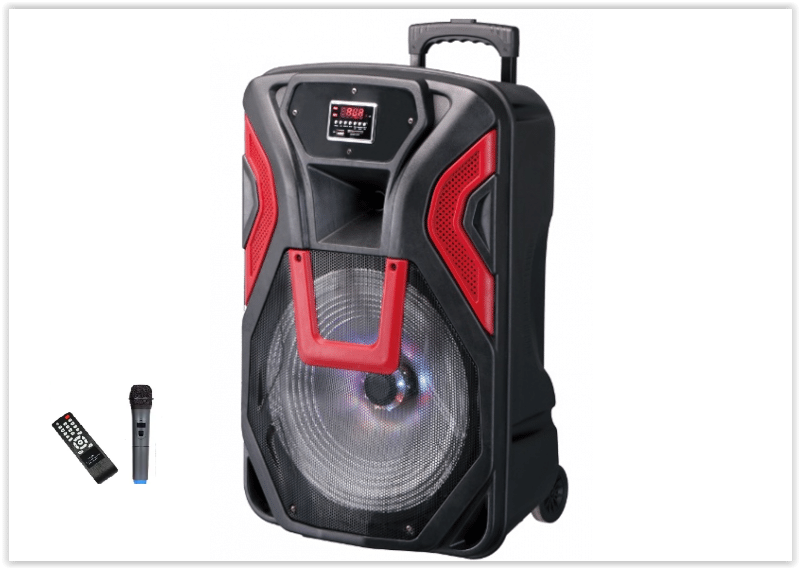 Колонка акумуляторна з мікрофоном ZPX ZX-7766 200W (Bluetooth/USB/FM/TWS), фото 1