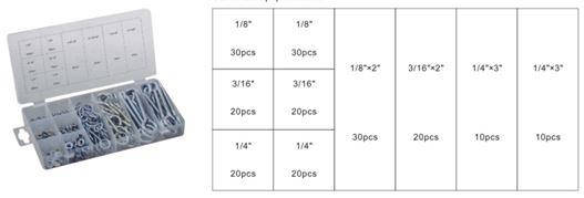 Рим-болти в комплекті з гайками, 210 предметів Forsage F-837, фото 1