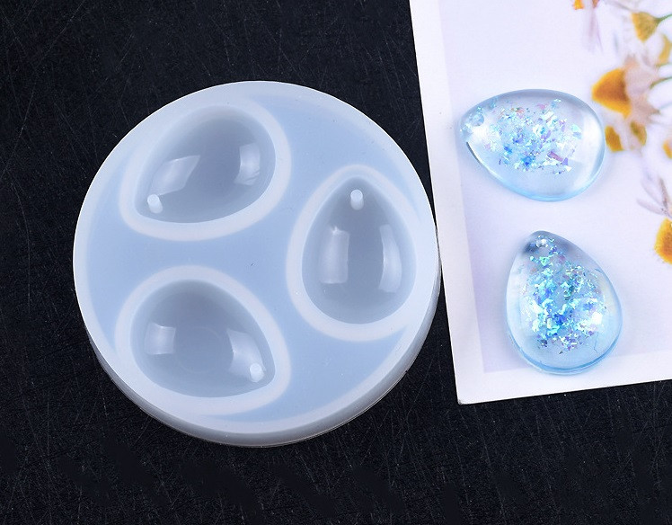 Силіконовий молд для кулона, Крапля, 3 шт., фото 1