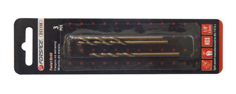 Свердло по металу 3.6мм HSS+Co(3шт), в блістері Forsage F-DS3964