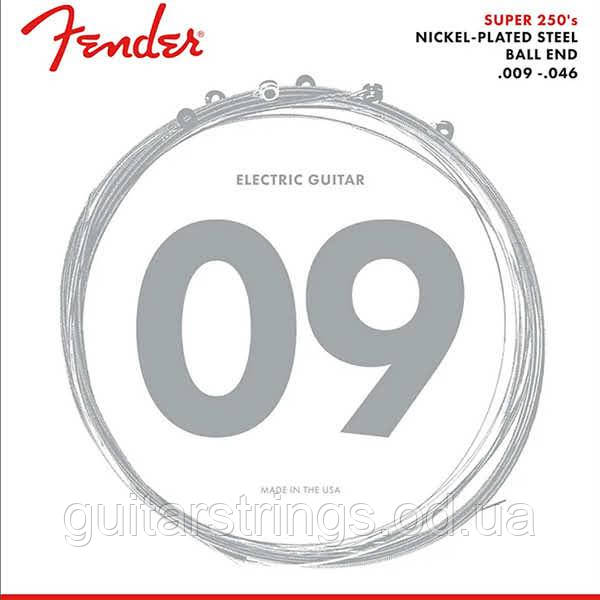 Струны Fender 250LR Nickel Plated Steel 9-46 Light/Regular - фото 1 - id-p1326190777