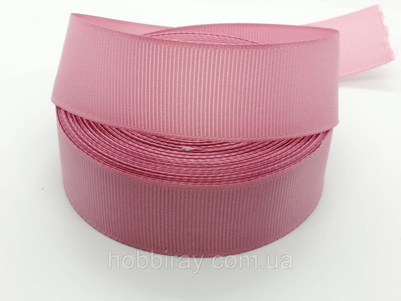 Стічка репсова 2,5 см. Ціна за 1 метр. Колір помади з бузковим відливом., фото 1