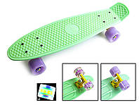 Пенни Борд Penny Board 22Д Мятный цвет Светящиеся колеса