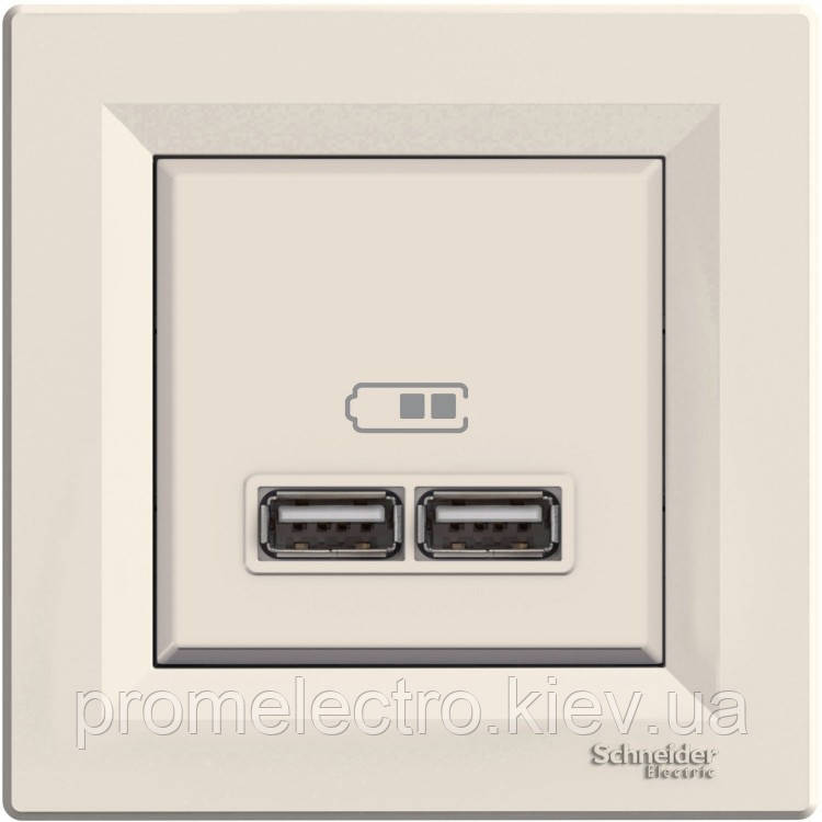 Розетка Schneider-Electric Asfora USB кремовий (EPH2700223)