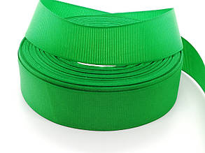 Стрічка репсова 2,5 см. Ціна за 1 метр. Колір зелений.