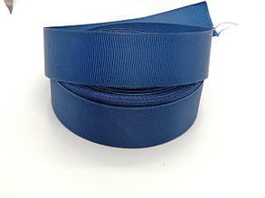 Стрічка репсова 2,5 см. Ціна за 1 метр. Колір чорнильний синій.