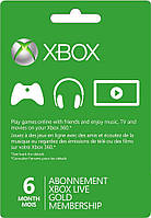 Карта оплаты Xbox Live Gold - 6 месяцев для Xbox 360/One/Series
