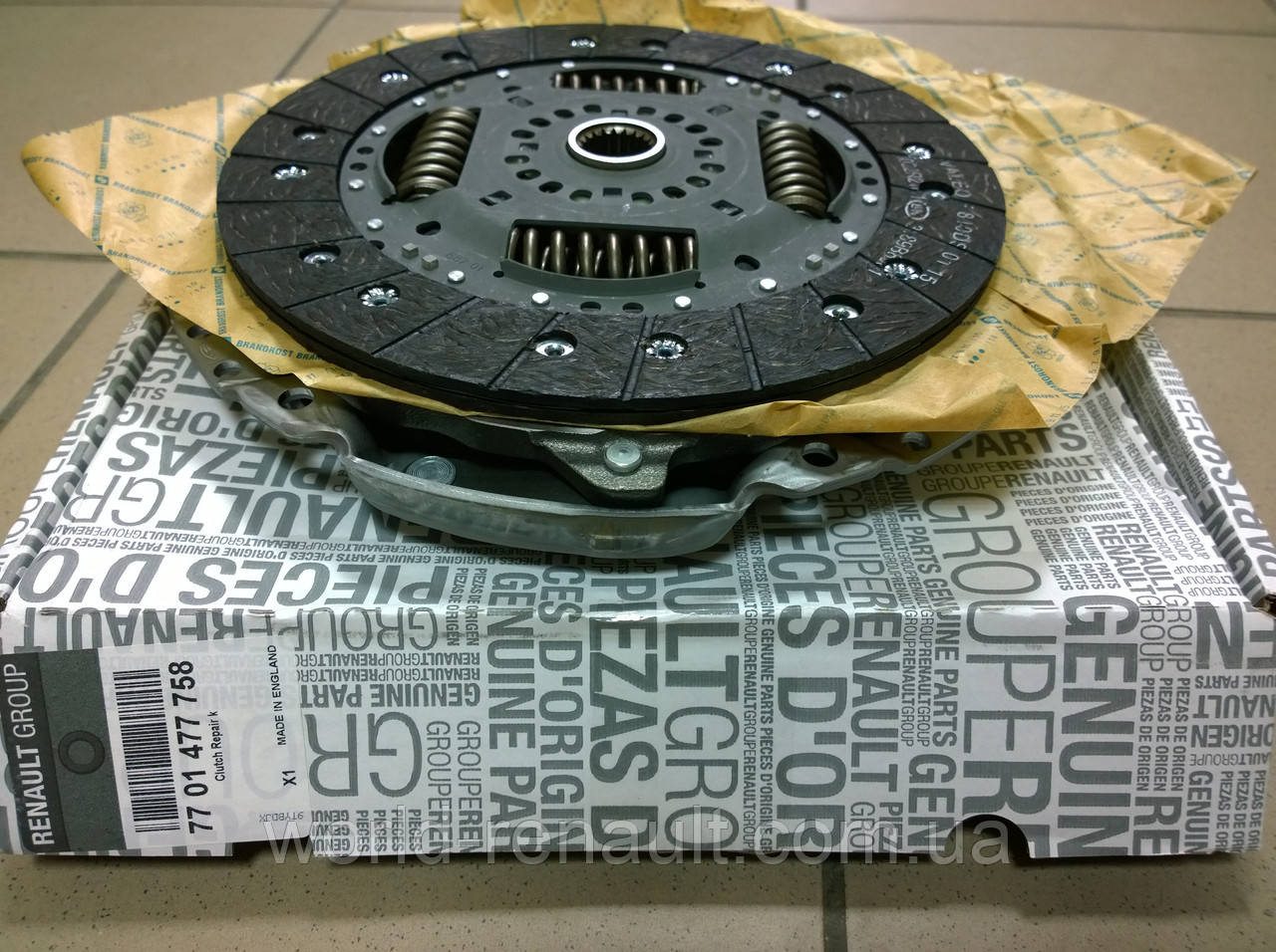 Renault (Original) 7701477758 — Комплект зчеплення на Рено Трафік II 1.9dci F9Q