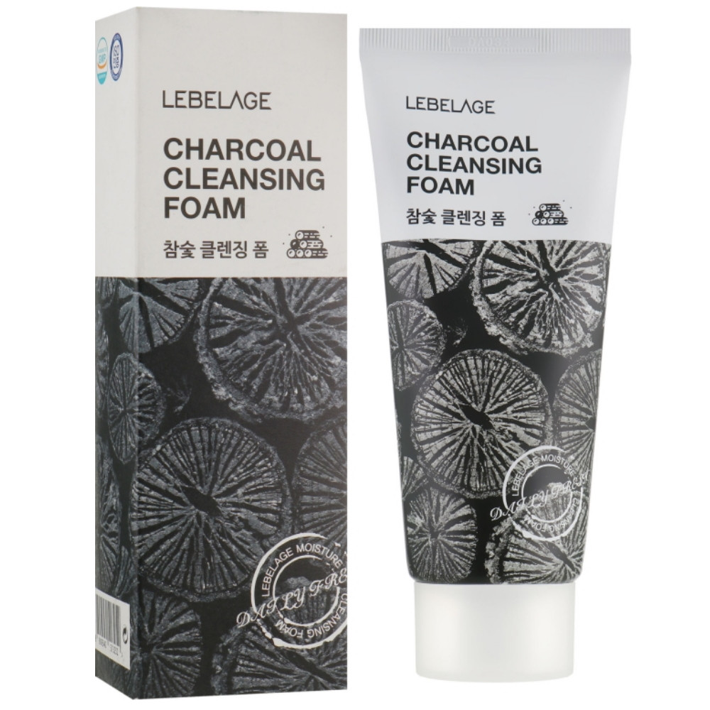 Пінка для вмивання з вугіллям Lebelage Cleansing Foam Charcoal 100 мл (8809540513252), фото 1