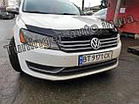 Дефлектор капота Volkswagen Passat B7 (Американець) 2011-2015 (Sim), фото 6