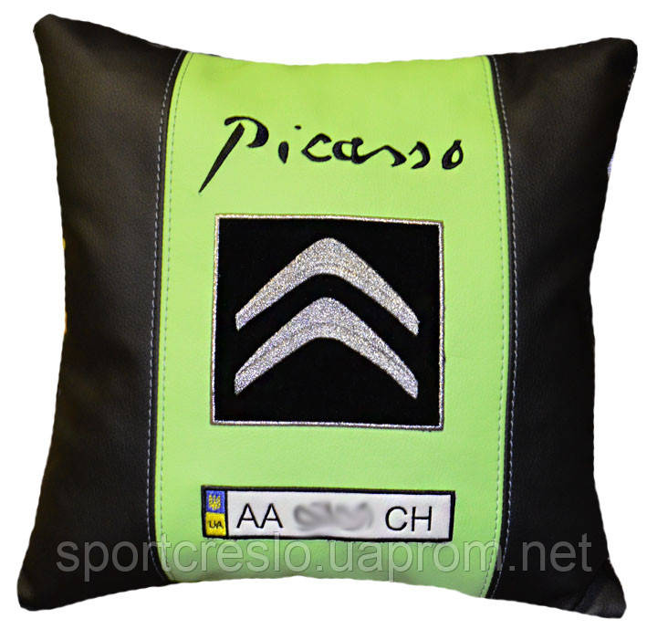 Подушка сувенир с вышивкой логотипа машины citroen автосувениры - фото 4 - id-p189136492