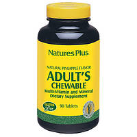 Жувальні Мультивітаміни для Дорослих, Смак Ананаса, Natures Plus, 90 жувальних таблеток