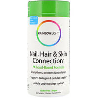 Вітаміни для нігтів, волосся та шкіри, Nail, Hair & Skin Connection, Food-Based Formula, Rainbow Light, 60