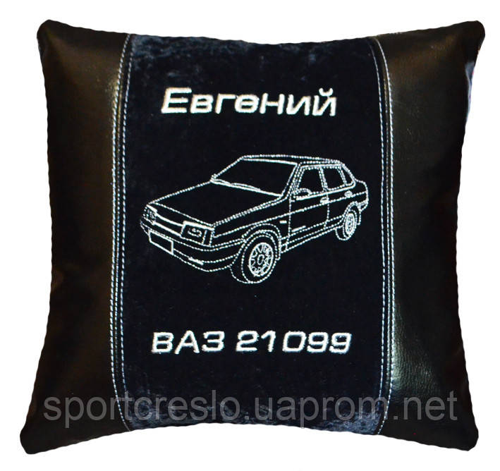 Автомобильная подушка ВАЗ волга с вышивкой логотипа подарок в машину - фото 4 - id-p480552770