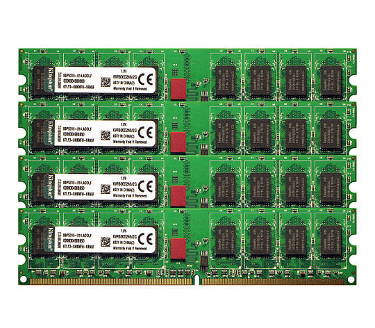 Комплект оперативної пам'яті Kingston 8GB (4шт x 2GB) PC2-6400U 800Mhz Intel/AMD, фото 1
