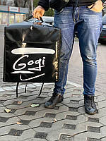 Термо рюкзак для доставки їжі рюкзак для кур'єра доставки суші піци чорний, фото 1