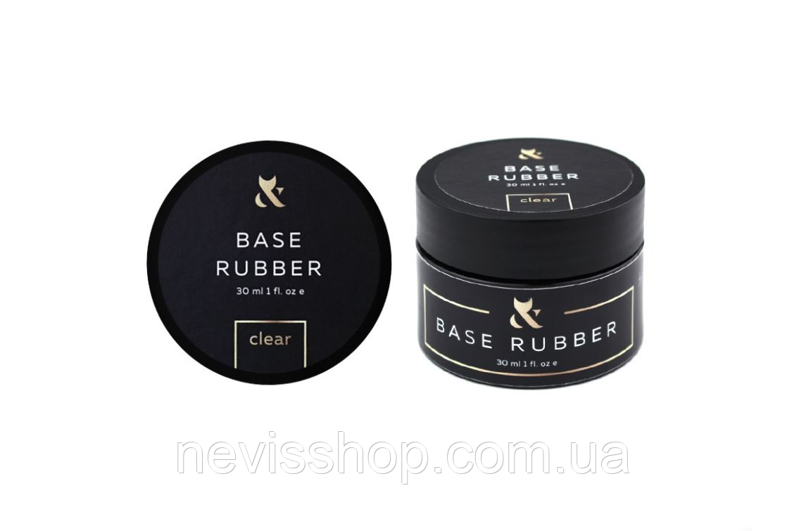 База каучукової для гель-лака F.O.X Base Rubbber в баночці, 30 мл