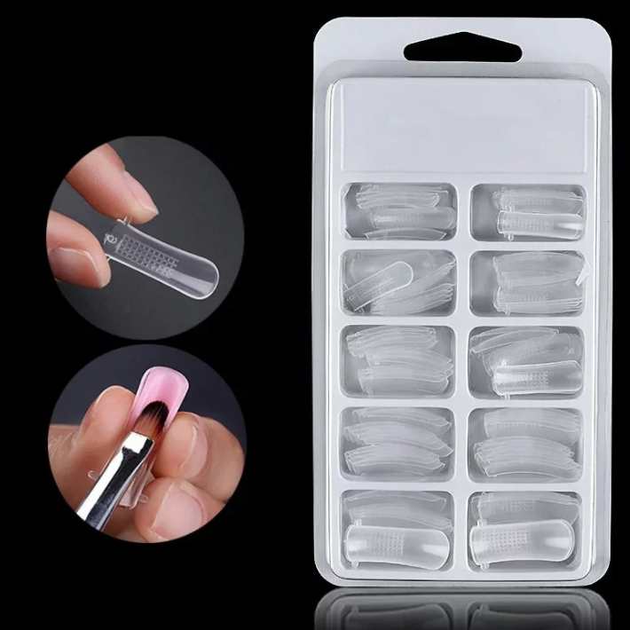 Верхні форми для нарощування нігтів квадрат 100шт., фото 1