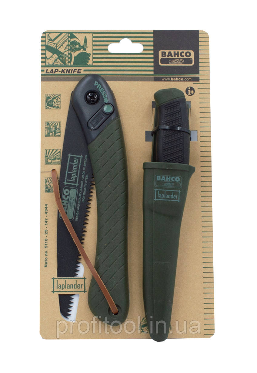 Набір LAP-KNIFE BAHCO ножівка складана 396-LAP + ніж MORAKNIV (LAP-KNIFE) (БАКО / БАХКО)