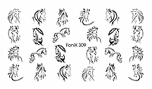 Слайдер-дизайн — FoniX 0309 — Коні, Одна лінія