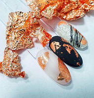 Фольга жата в баночці, колір рожеве золото