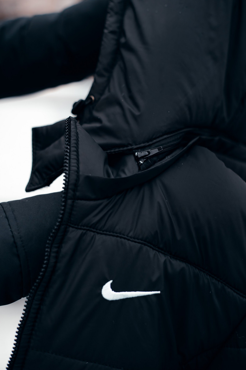 Куртка Nike чоловіча зимова чорна євро пуховик Найк чоловічий європейка ...