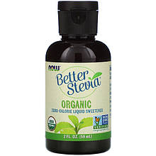 Рідкий цукрозамінник органічна стевія NOW Foods "Organic Better Stevia" (59 мл)
