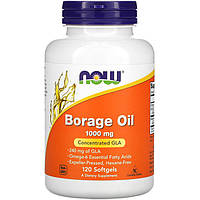 Масло бурачника NOW Foods "Borage Oil" 1000 мг, наивысшее содержание ГЛА (120 гелевых капсул)