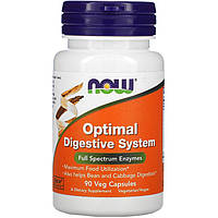 Пищеварительные ферменты NOW Foods "Optimal Digestive System" энзимы полного спектра (90 капсул)
