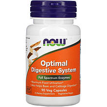 Травні ферменти NOW Foods "Optimal Digestive System" ензими повного спектра (90 капсул)