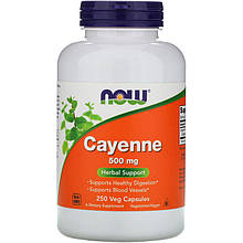 Каєнський перець NOW Foods "Cayenne" 500 мг (250 капсул)