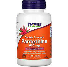 Пантетин NOW Foods "Pantethine" 600 мг, подвійна концентрація (60 гелевих капсул)