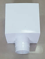 Водостічна воронка ф100 Біла для відводу води з плоскої покрівлі з парапетом